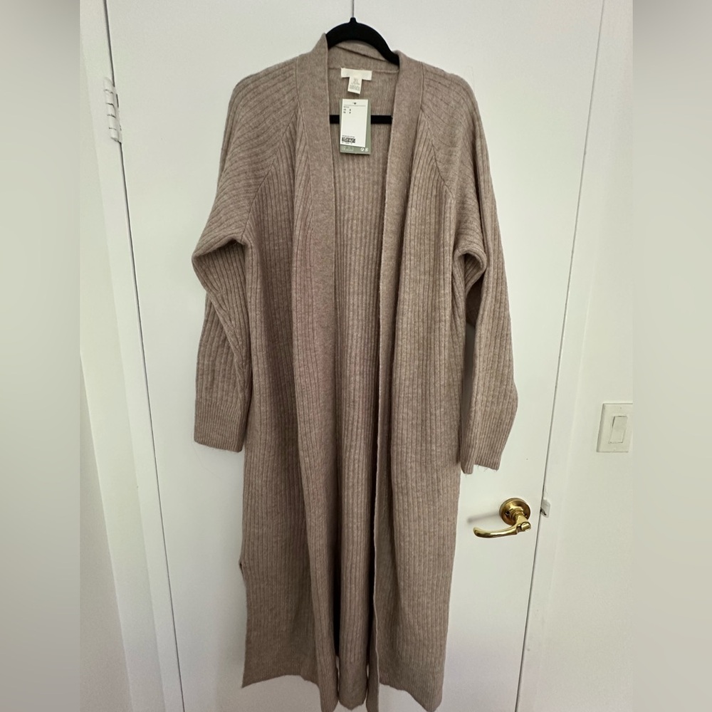 H&M Tan Knit Cardigan Sweater